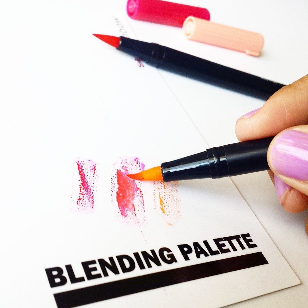 How to do brush calligraphy with the Tombow blending palette (+ a video!)