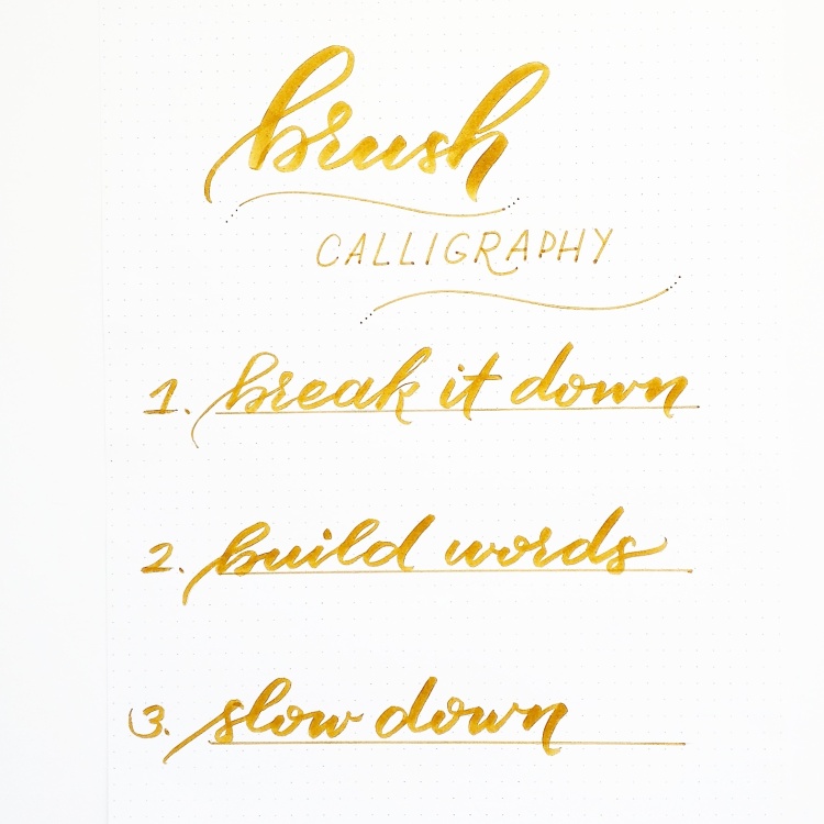 improve brush calligraphy