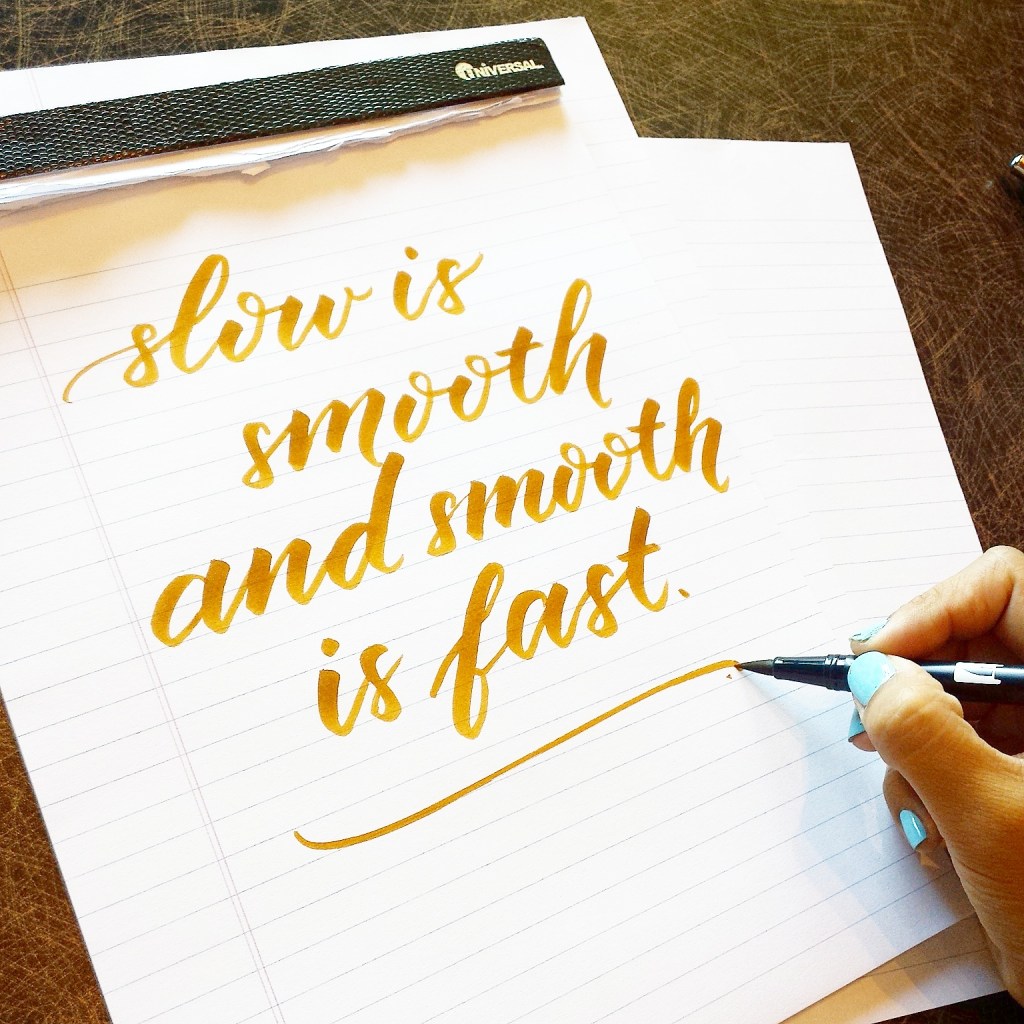 improve brush calligraphy