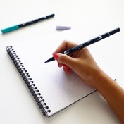 how to hold brush pen