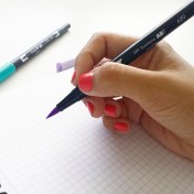 how to hold brush pen