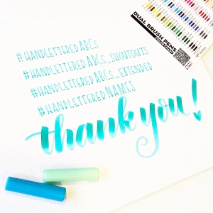 handlettered ABCs thank you 