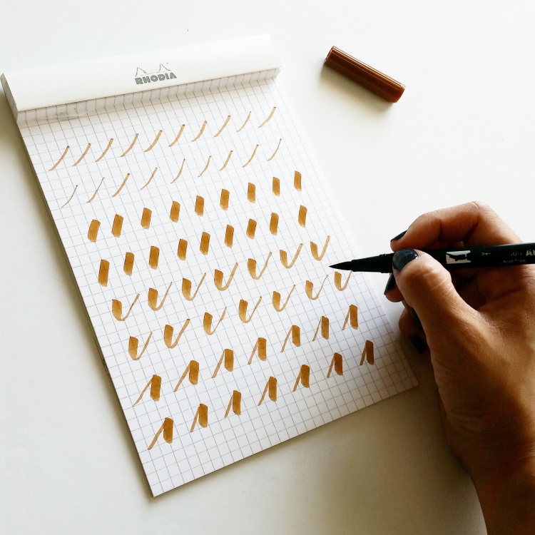 brush calligraphy drills