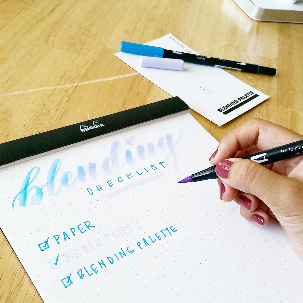 How to blend with the Tombow blending palette and dual brush pens