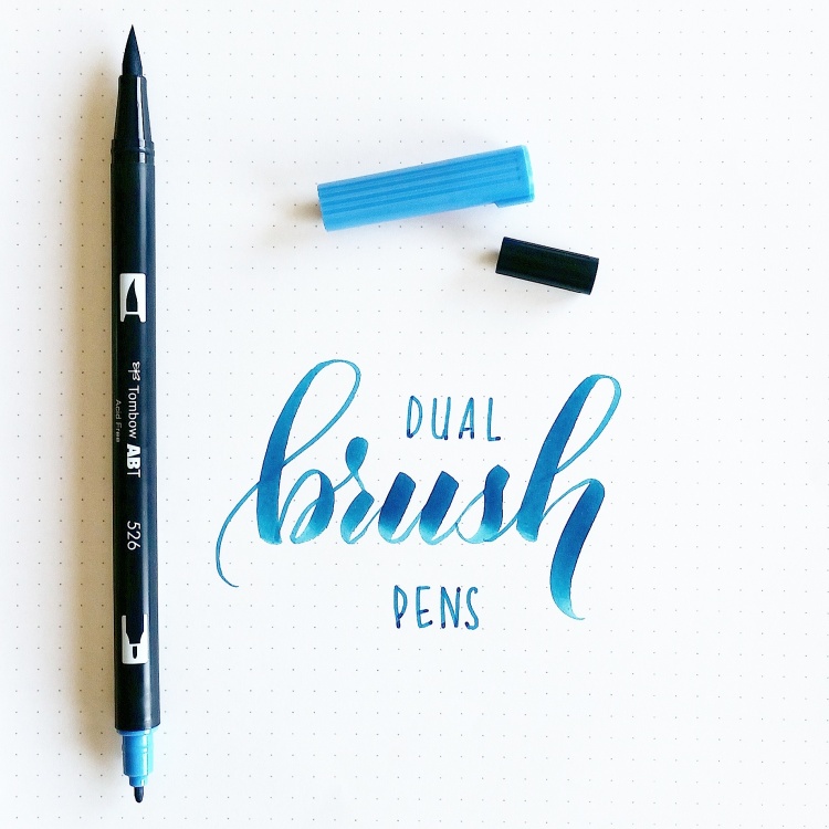 In action: Tombow dual brush pen