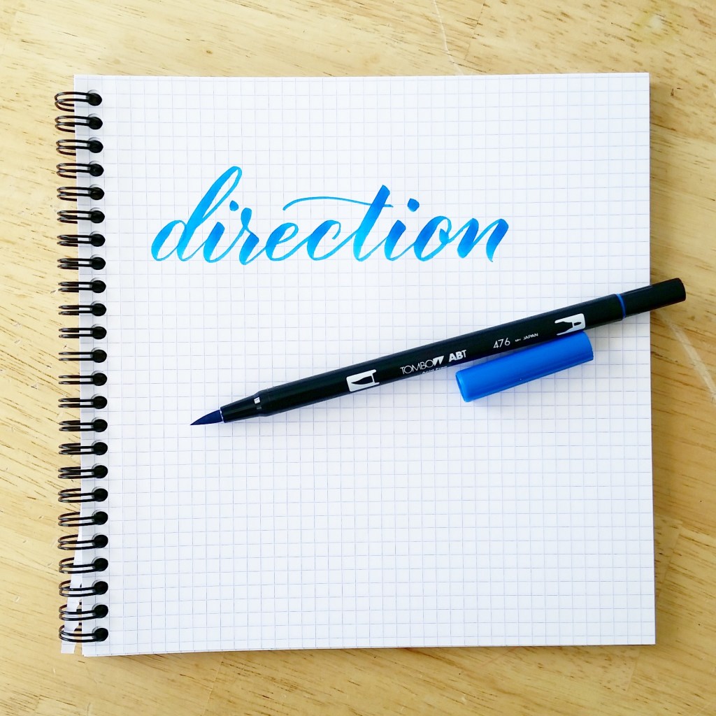 direction your pen is facing