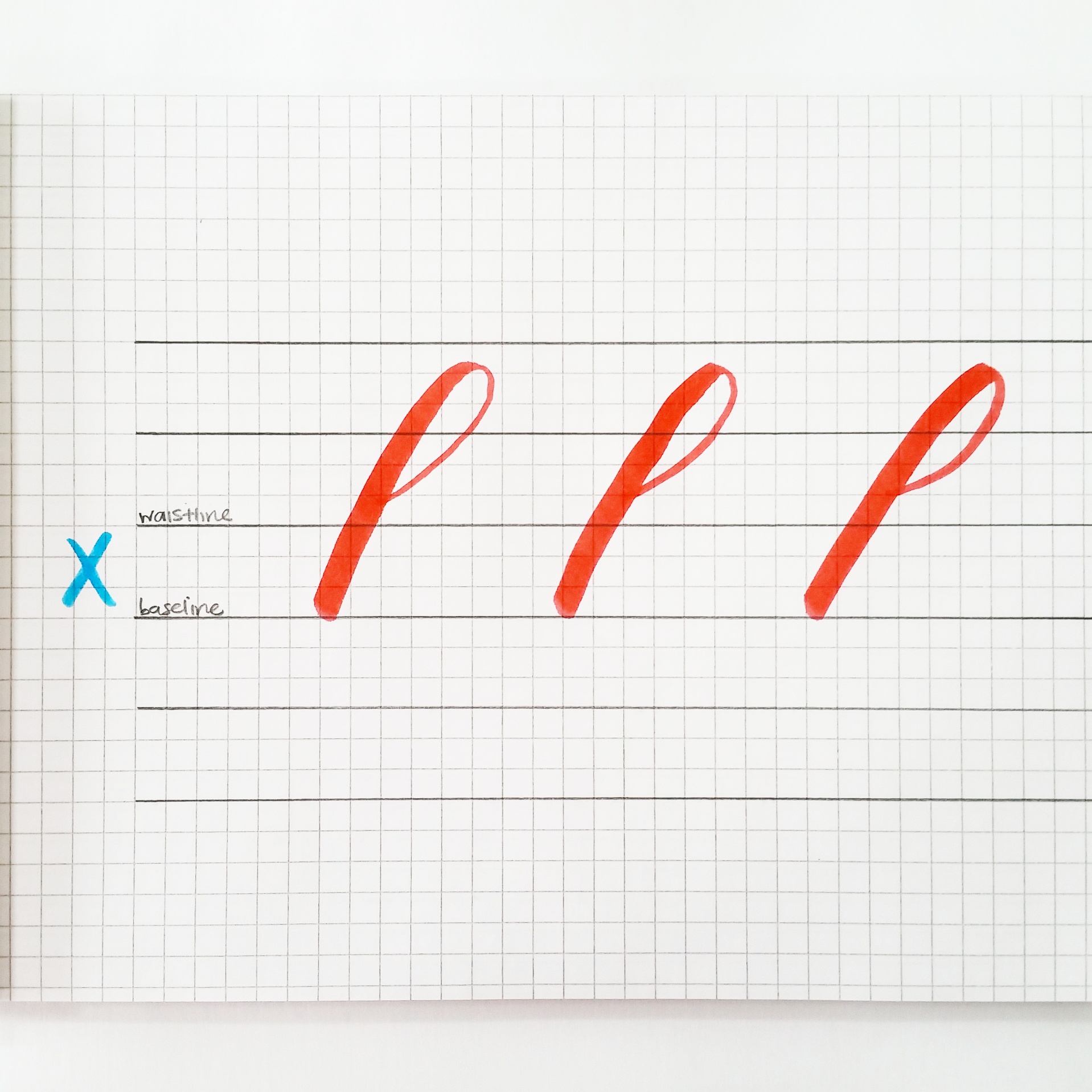 Basic brush calligraphy strokes: The ascending stem loop – Pieces ...