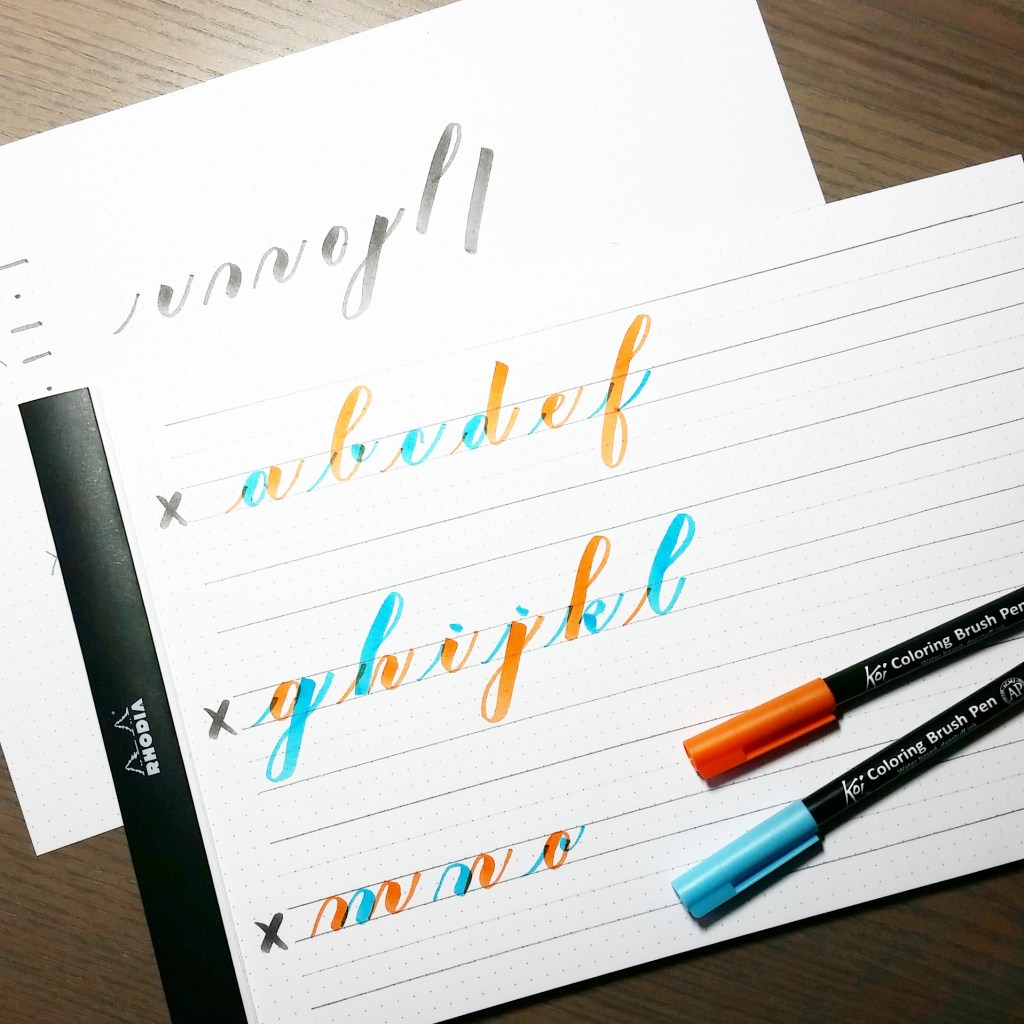 connecting basic strokes to form letters