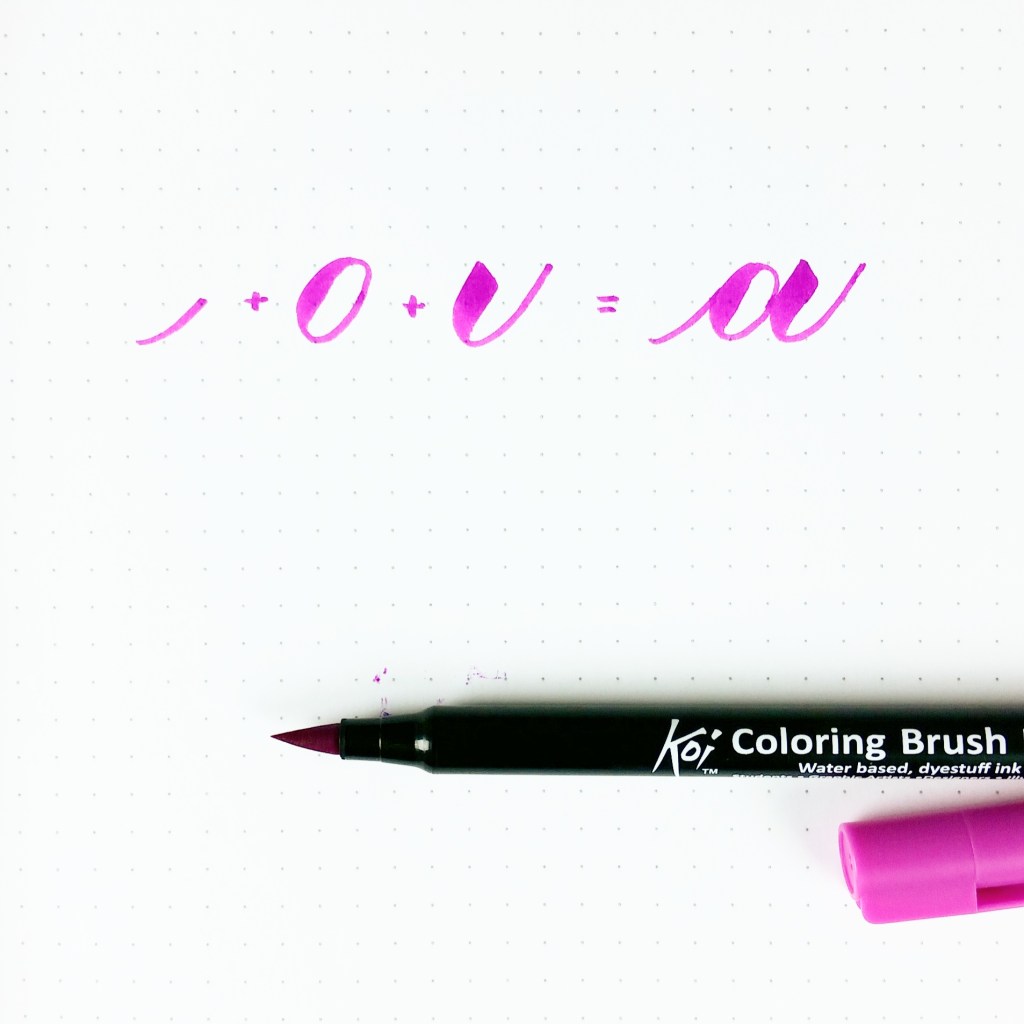 improve letters two different color brush pens