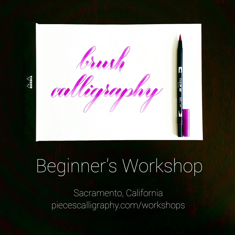 brush calligraphy workshop sacramento california with pieces calligraphy