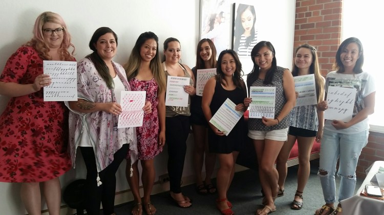 #piecesworkshops Pieces Calligraphy August 14, 2016